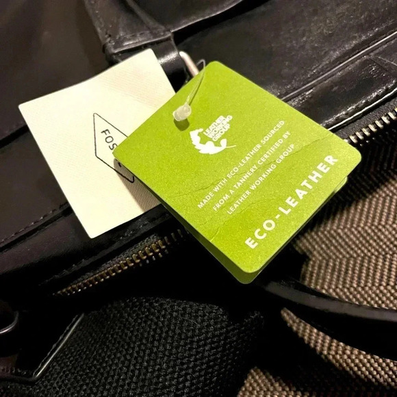 NWT Fossil Defender Eco Leather Brief Bag - Picture 5 of 5